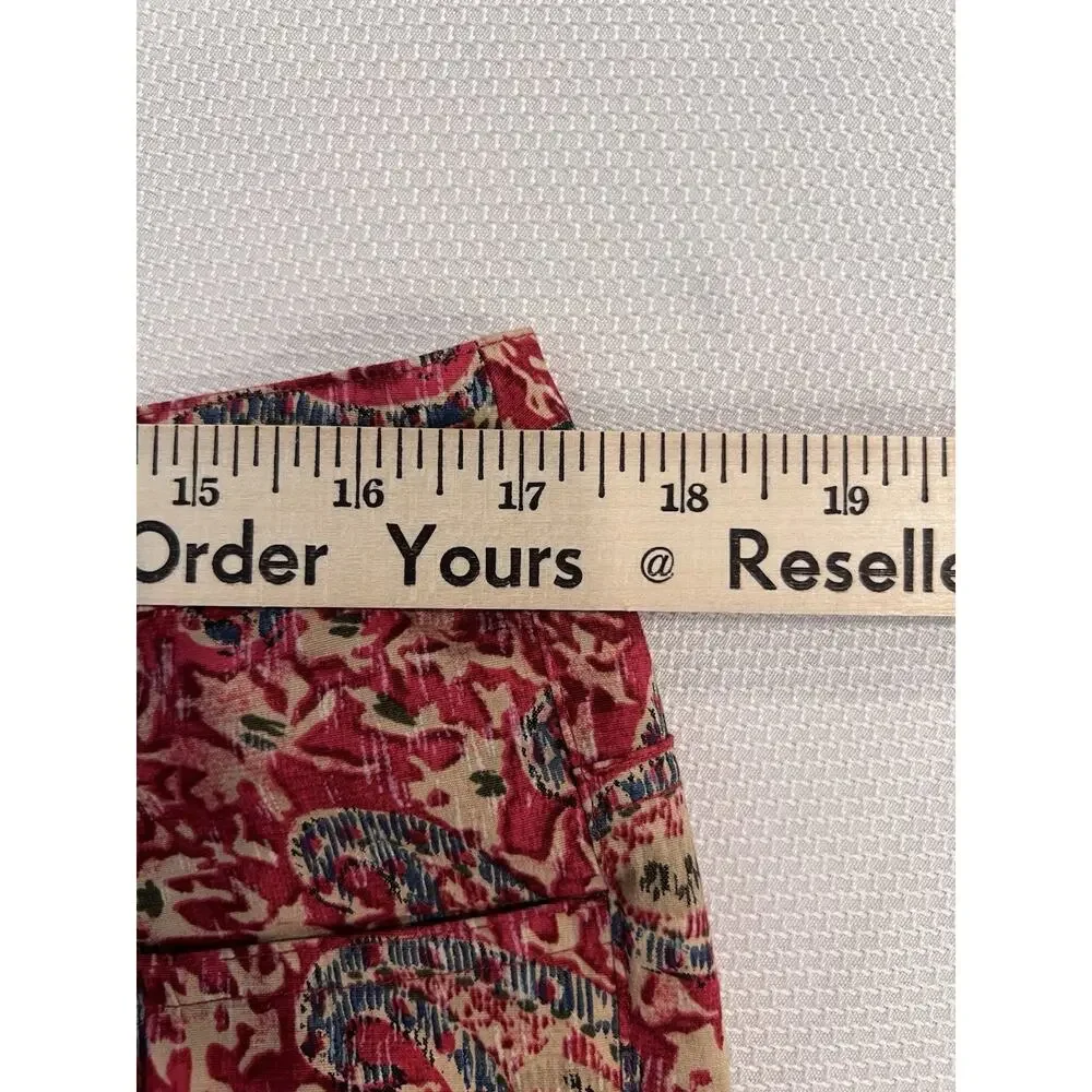 RALPH-Ralph Lauren-Ankle Pant (12) RED LABEL- Paisley-VTG-Preppy-Stretchy-EUC